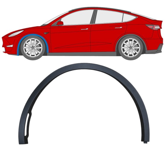 Bandou aripă față pentru Tesla Model Y 2020-2025 / Stânga 17289