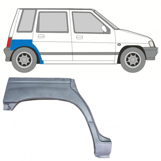 DAEWOO TICO 1991-2000 SEGMENT REPARAȚIE ARIPĂ SPATE / DREAPTA