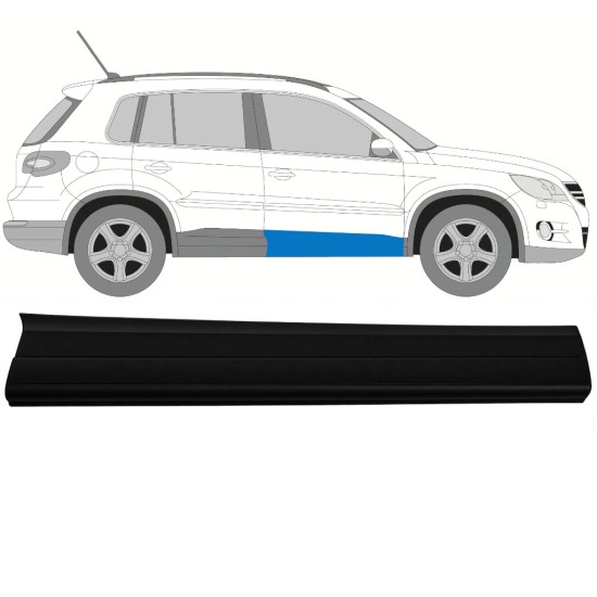 Bandou lateral ușă pentru Volkswagen Tiguan 2007-2016 / Dreapta 17061