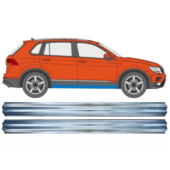 Reparație prag partea inferioară pentru Volkswagen Tiguan 2016-2024 / Stânga+Dreapta / Set 17222