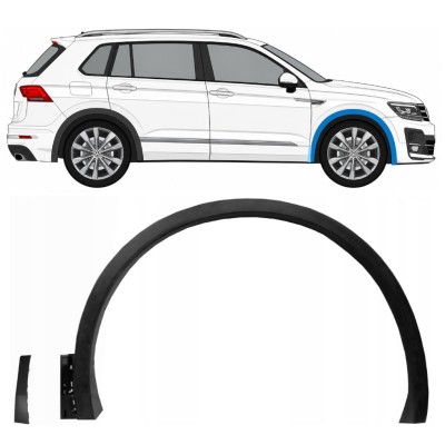 Bandou aripă față pentru Volkswagen Tiguan 2016-2020 R-Line / Dreapta / Set 14848