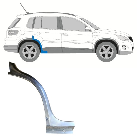 Reparație aripă spate partea din față pentru Volkswagen Tiguan 2007-2016 / Dreapta 15783