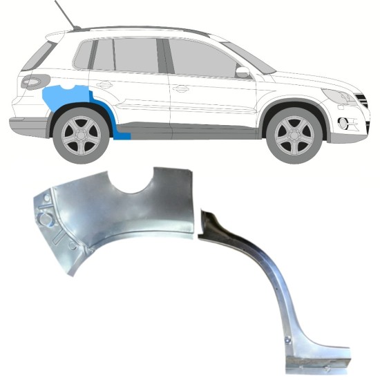 Reparație aripă spate pentru Volkswagen Tiguan 2007-2016 / Dreapta / Set 15787