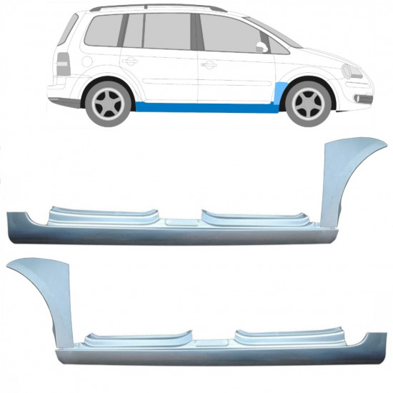 Reparație prag + aripă față pentru VW Touran 2003-2010 11166