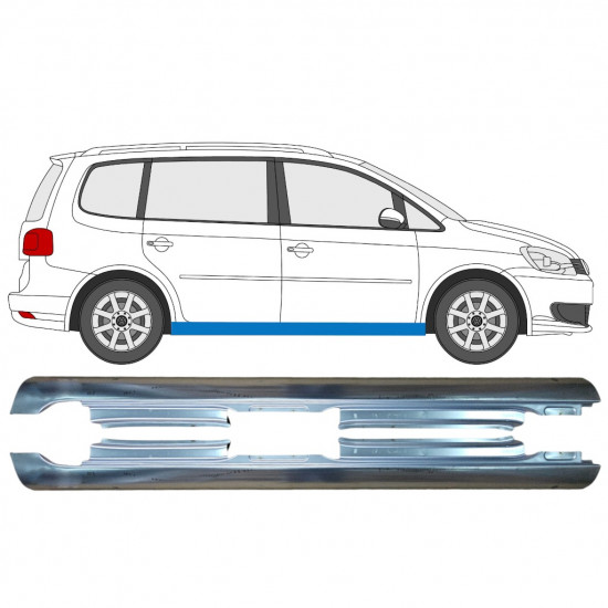 Reparație prag pentru VW Touran 2010-2015 / Stânga+Dreapta / Set 10000