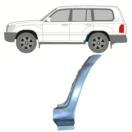 TOYOTA LAND CRUISER 1998-2007 SEGMENT REPARAȚIE ARIPĂ SPATE PARTEA DE JOS / STÂNGA