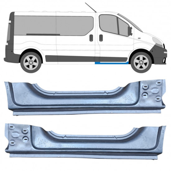 Reparație prag pentru Opel Vivaro / R Trafic 2001- / Stânga+Dreapta / Set 9654