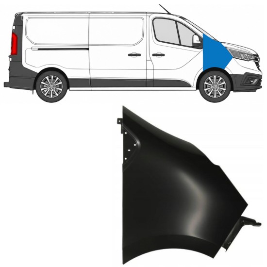 Aripă față pentru Renault Trafic 2014- 2021-2026 / Dreapta 17104