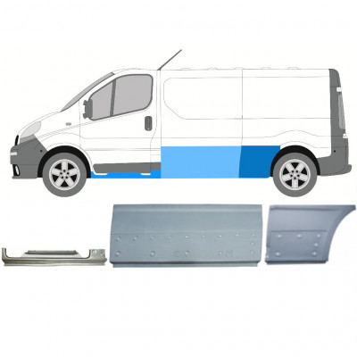 RENAULT TRAFIC OPEL VIVARO 2001-2014 BAZA DE ROȚI LUNGĂ PANOU DE REPARATII / A STABILIT / STÂNGA