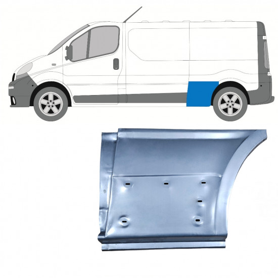 RENAULT TRAFIC 2001-2014 BAZA DE ROȚI LUNGĂ SEGMENT REPARAȚIE ARIPĂ SPATE / STÂNGA