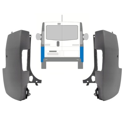 Colț bară spate pentru Opel Vivaro 2001-2014 / Stânga+Dreapta / Set 15306