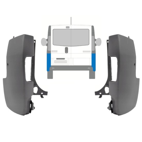 Colț bară spate pentru Renault Trafic 2001-2014 / Stânga+Dreapta / Set 9944