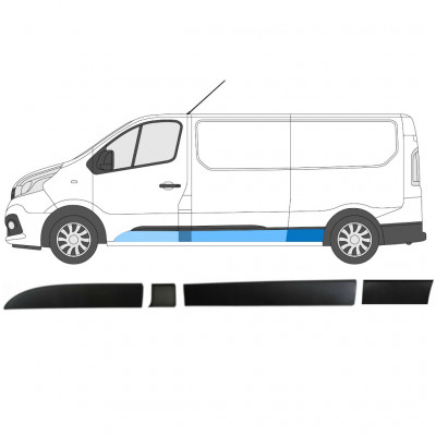 RENAULT TRAFIC OPEL VIVARO TALENTO 2014- BAZA DE ROȚI LUNGĂ ORNAMENTE DIN PLASTIC PENTRU CAROSERIE A STABILIT / STÂNGA