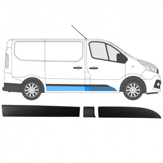 RENAULT TRAFIC OPEL VIVARO TALENTO 2014- AMPATAMENT SCURT ORNAMENTE DIN PLASTIC PENTRU CAROSERIE A STABILIT / DREAPTA