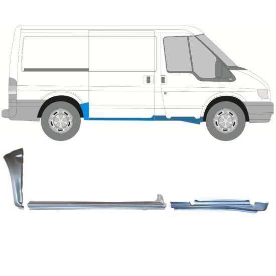 Set panouri de reparare pentru Ford Transit 2000-2013 / Dreapta / 15019 Set panouri de reparare pentru Ford Transit 2000-2013 / Dreapta / 15019