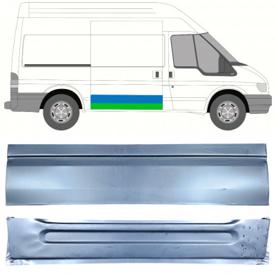 FORD TRANSIT 2000-2013 BAZA DE ROȚI LUNGĂ / AMPATAMENT MEDIU USA CULISANTA INTERIOARA EXTERIOR PANOU DE REPARATII / A STABILIT / DREAPTA