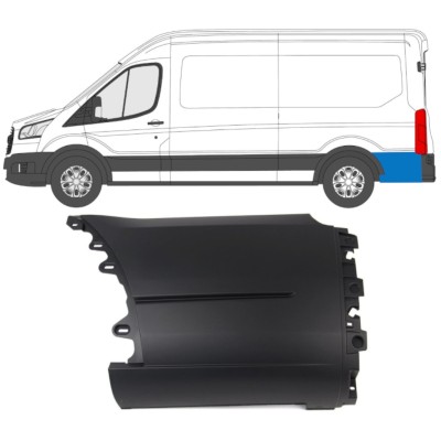 Bandou lateral stânga spate în spatele roții din spate pentru Ford Transit 2014- / Stânga 14671