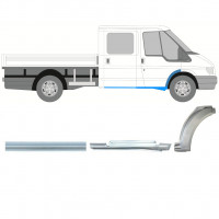 Reparație prag + aripă față pentru Ford Transit 2000-2013 / Dreapta / Cabină dublă / Set 9923