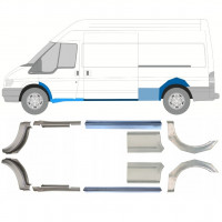 Reparație prag + aripă spate pentru Ford Transit 2000-2013  / LWB / Set 12677