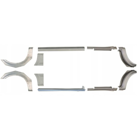 Reparație prag + aripă spate pentru Ford Transit 2000-2013 / Stânga+Dreapta / Set 10637