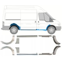 Reparație prag + aripă spate pentru Ford Transit 2000-2013 / Stânga+Dreapta / Set 10637