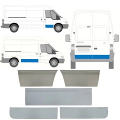 Panou reparație ușă pentru Ford Transit 2000-2013 / Stânga+Dreapta / Set 11387
