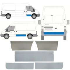 Panou reparație ușă pentru Ford Transit 2000-2013 / Stânga+Dreapta / Set 11389
