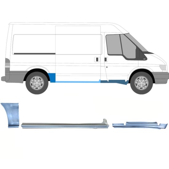 Set panouri de reparare pentru Ford Transit 2000-2013 / Dreapta / 12434