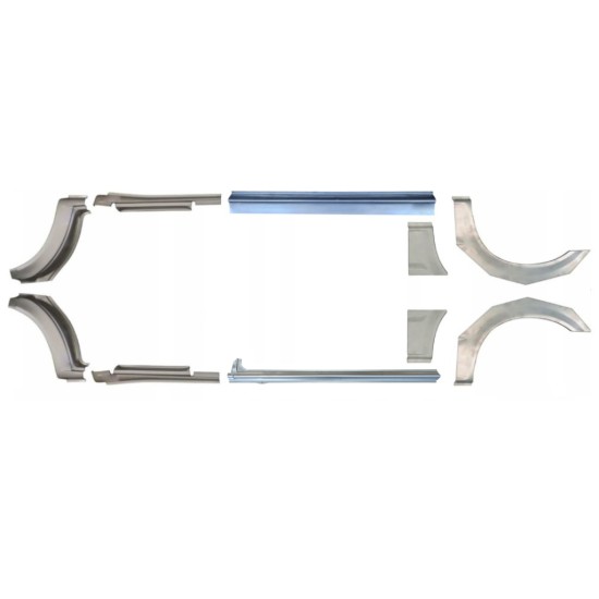 Reparație prag + aripă spate pentru Ford Transit 2000-2013 / Set 12676