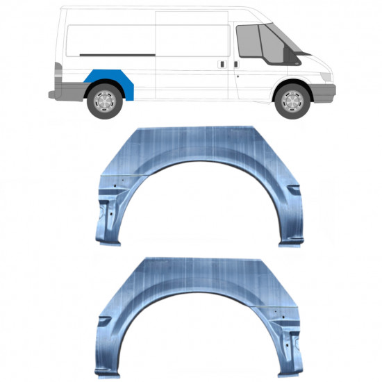 Reparație aripă spate pentru Ford Transit 2000- / Stânga+Dreapta / Set 9590