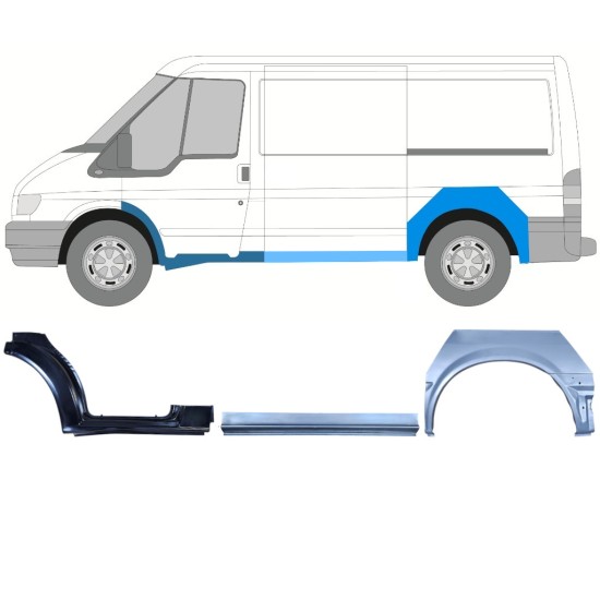 Set panouri de reparare pentru Ford Transit 2000-2013 / Stânga / 15023