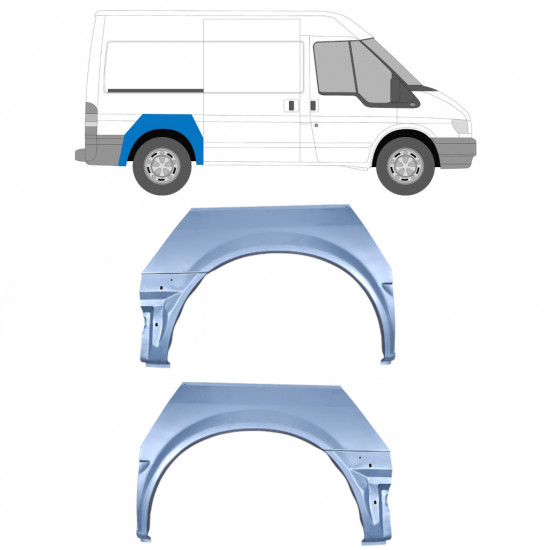 Reparație aripă spate pentru Ford Transit 2000- / SWB / Stânga+Dreapta / Set 10086