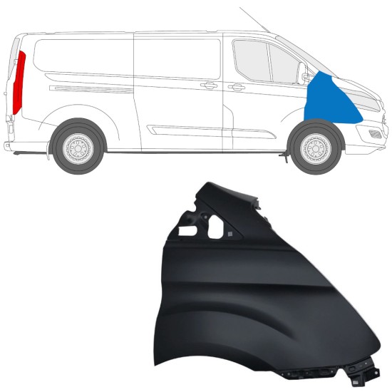 Aripă față pentru Ford Transit Custom 2013-2017 / Dreapta 17095