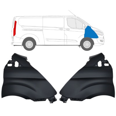 Aripă față pentru Ford Transit Custom 2013-2017 / Stânga+Dreapta / Set 17097