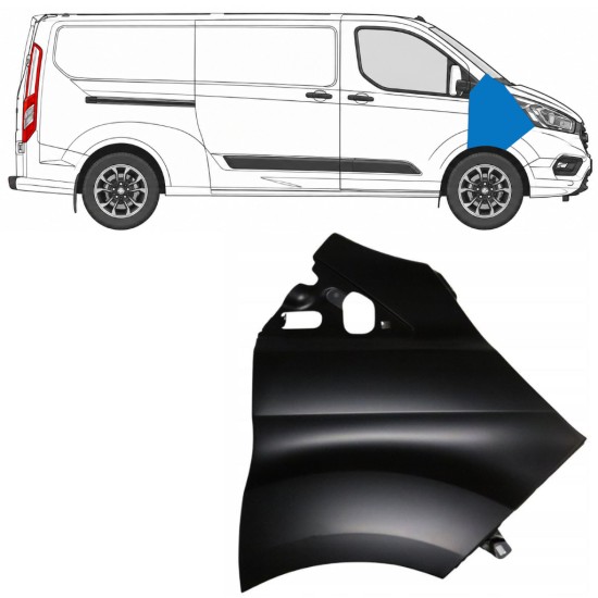 Aripă față pentru Ford Transit Custom 2017-2021 / Dreapta 17098