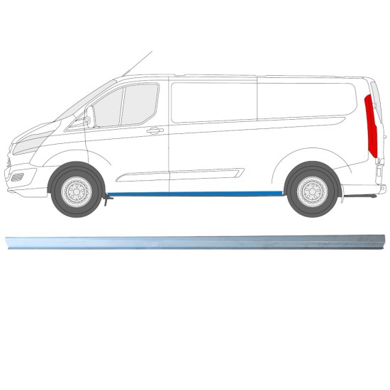 Reparație prag partea inferioară pentru Ford Transit Custom 2013-2023 / Stânga 16895