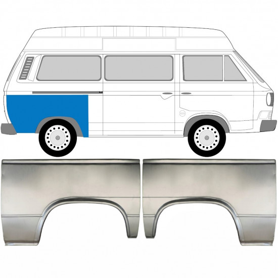 VW T3 1979-1992 SEGMENT REPARAȚIE ARIPĂ SPATE / A STABILIT
