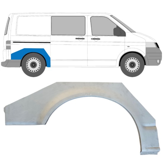 Reparație aripă spate pentru Volkswagen Transporter T5 2003-2015 / Dreapta 14762 Reparație aripă spate pentru Volkswagen Transporter T5 2003-2015 / Dreapta 14762