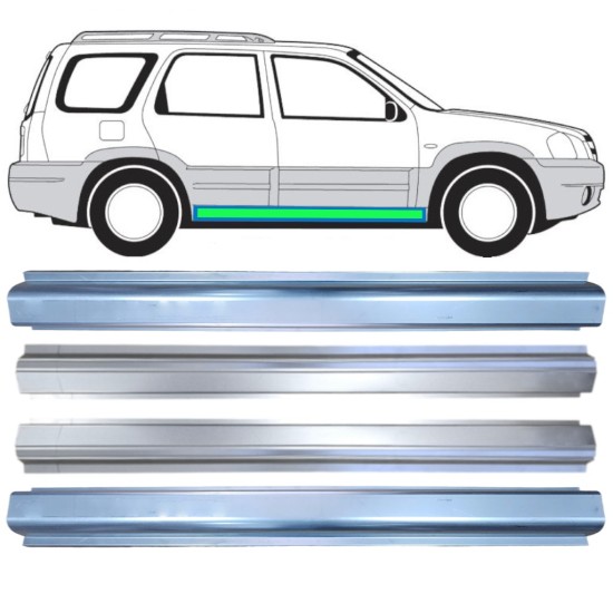 Reparație prag + reparație interior prag pentru Mazda Tribute 2001-2008 / Stânga+Dreapta 15599