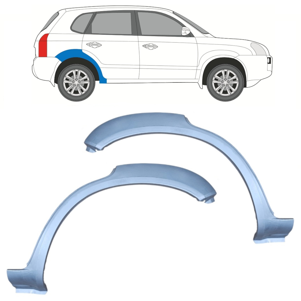 Reparație Aripă Spate Pentru Hyundai Tucson 2004-2010 / Stânga+Dreapta / Set 10013
