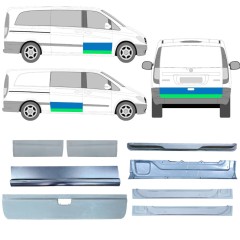 Panou reparație ușă pentru Mercedes Vito W639 2003-2014 / Stânga+Dreapta / Set 12629