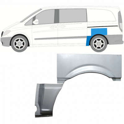 Reparație aripă spate pentru Mercedes Vito 2003-2010 / SWB / Stânga / Set 9278