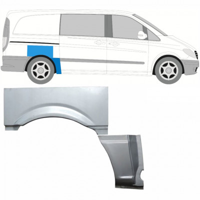 Reparație aripă spate pentru Mercedes Vito 2003-2010 / SWB / Dreapta / Set 9277