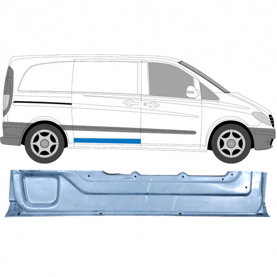 MERCEDES VITO 2003-2014 UȘĂ GLISANTĂ PANEL INTERIOR / DREAPTA