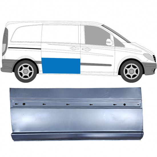 Reparație exterioară ușă glisantă pentru Mercedes Vito 2003-2014 / Dreapta 6812