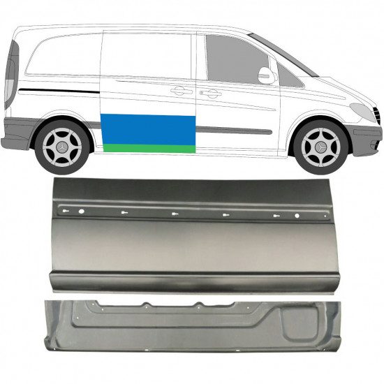 MERCEDES VITO 2003-2014 UȘĂ GLISANTĂ PANEL EXTERIOR + INTERIOR / A STABILIT