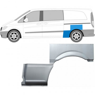 Reparație aripă spate pentru Mercedes Vito 2003-2010 / Stânga / Set 9276