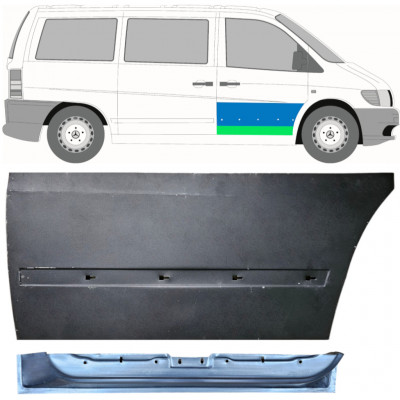 Panou de reparație ușă față interior + exterior pentru Mercedes Vito 1996-2003 / Dreapta / Set 12014