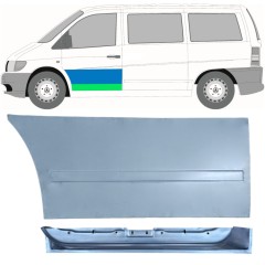 Panou de reparație ușă față interior + exterior pentru Mercedes Vito I W638 1996-2003 / Stânga / Set 12017