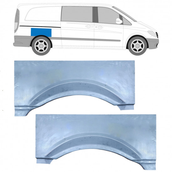 Reparație aripă spate pentru Mercedes Vito 2003-2010 / Stânga+Dreapta / Set 9180